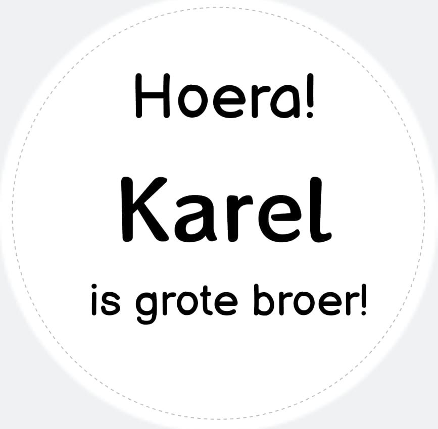 Gepersonaliseerde sticker - stoepkrijtmeid