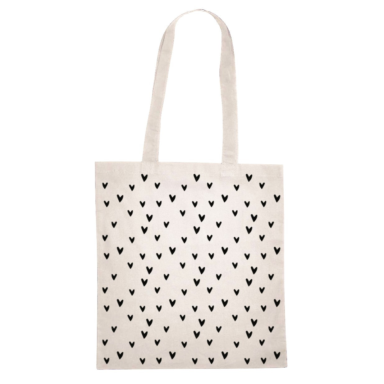 Canvas tas met hartjes