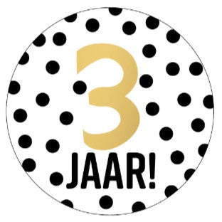 Sticker 3 jaar!