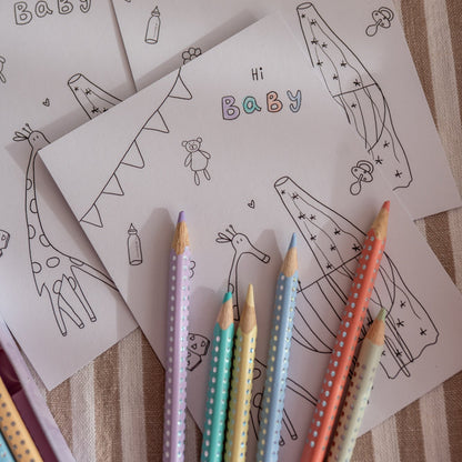 Geboorte inkleurkaart - baby