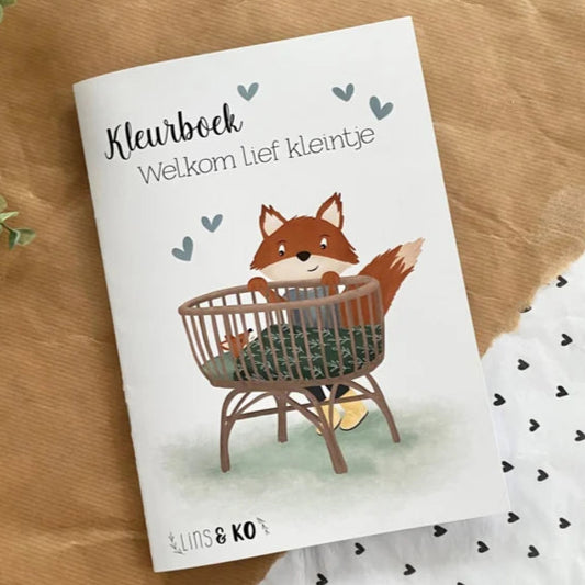 Kleurboek Welkom lief kleintje blauw 