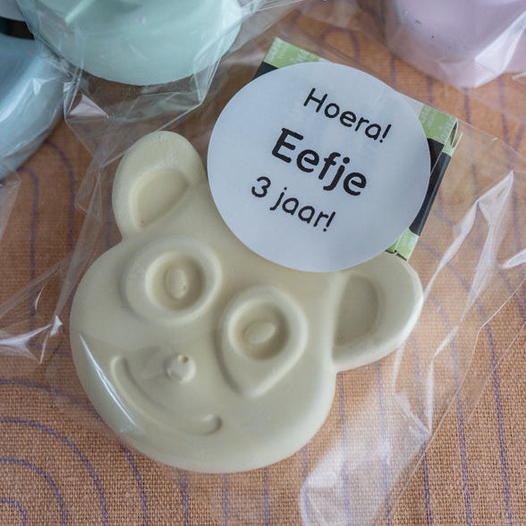 Gepersonaliseerde traktatie met stoepkrijt