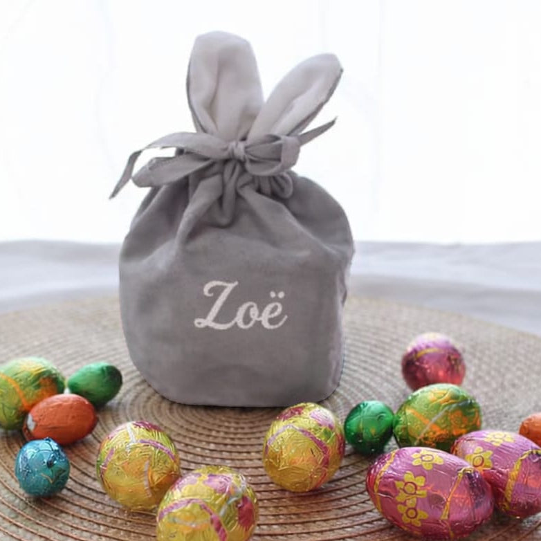 Grijs paastasje voor bij stoepkrijtpakket pasen