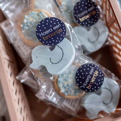 Hoera een broertje! Blauwe geboorte traktatie