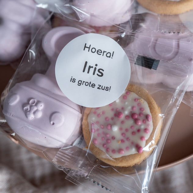 Ik ben grote zus traktatie roze 