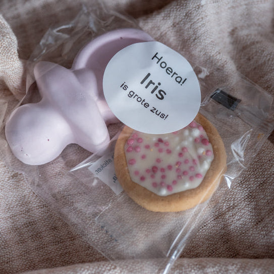 Roze geboorte traktatie bij geboorte meisje