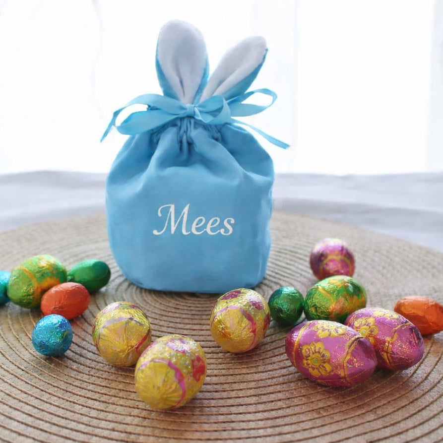 Stoepkrijtpakket pasen en paastasje blauw