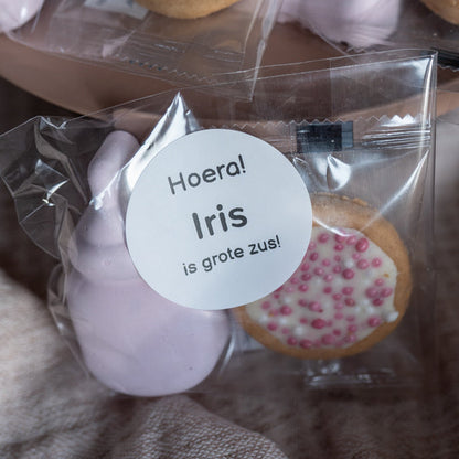 Traktatie voor geboorte meisje - zusje