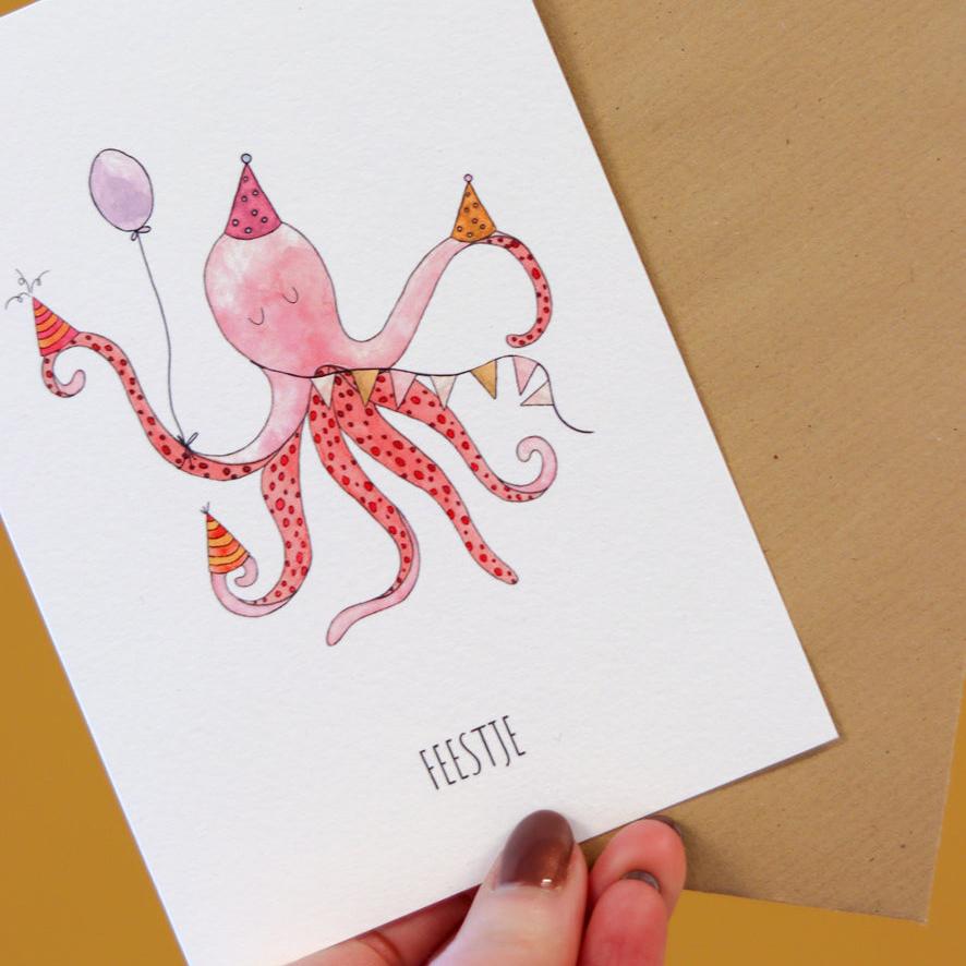 feestje-kaart-stoepkrijtmeid-inktvis-juulzillustrations