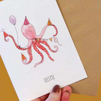 feestje-kaart-stoepkrijtmeid-inktvis-juulzillustrations